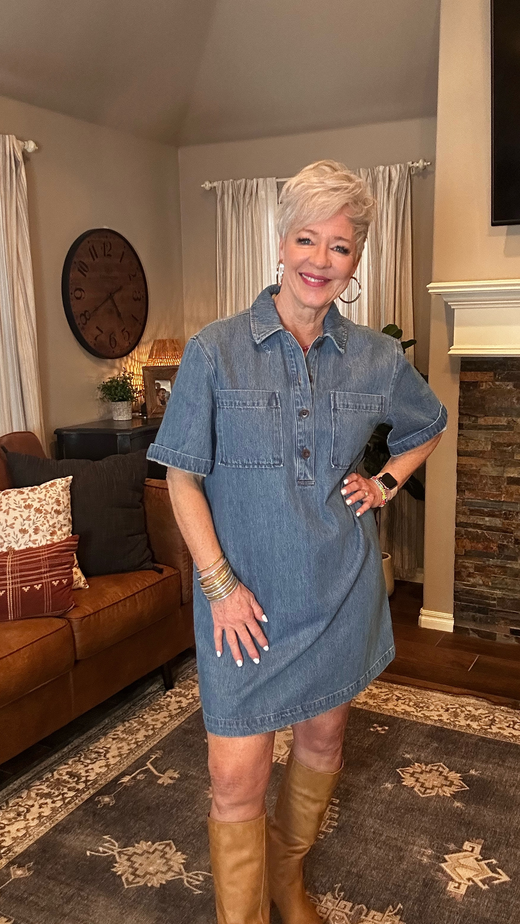 The denim dress: a summer staple that never goes out of style! ☀️👗

#DenimStaple #SummerStyle #EffortlessFashion #shariology #styleover60 #fashionover50 #livinglifeinfullcolor #comfystyle #comfy #shoestyle #amazonfinds