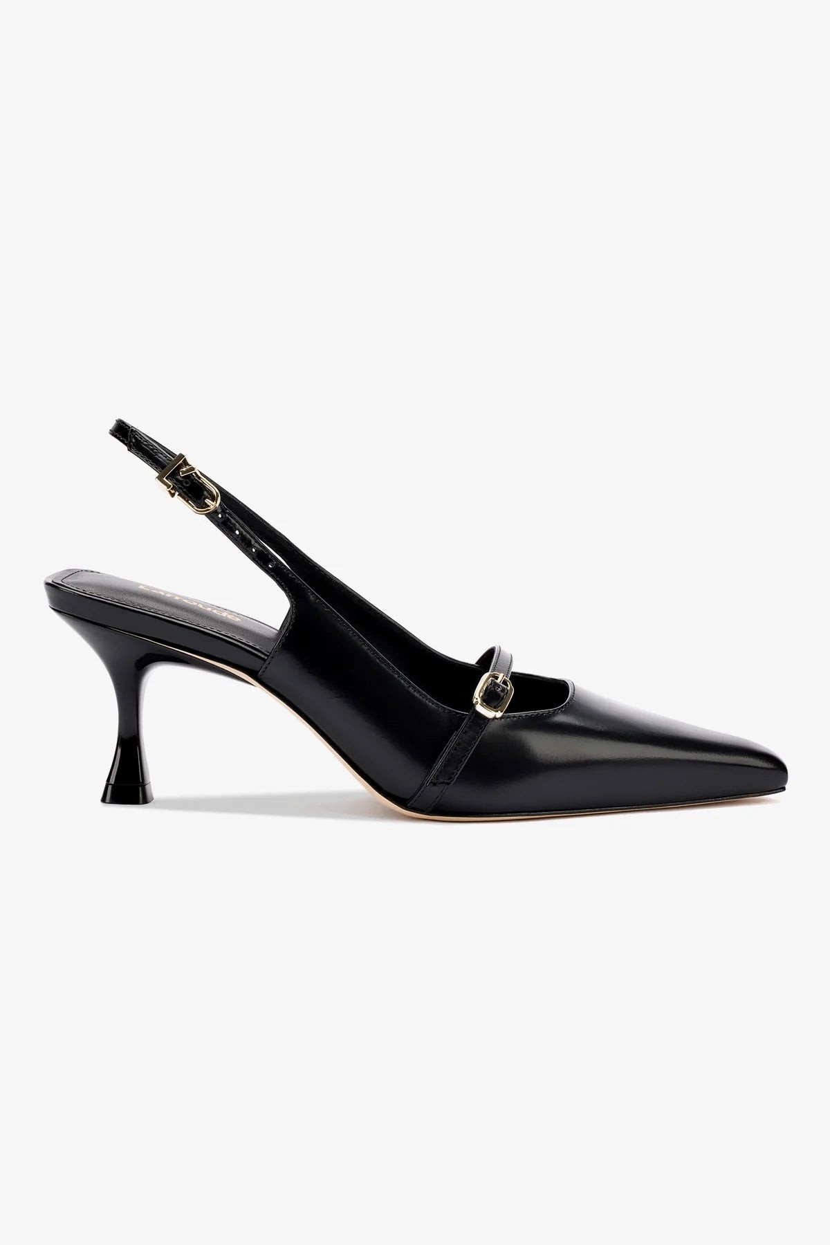 Ines Pump In Black Leather | Larroude