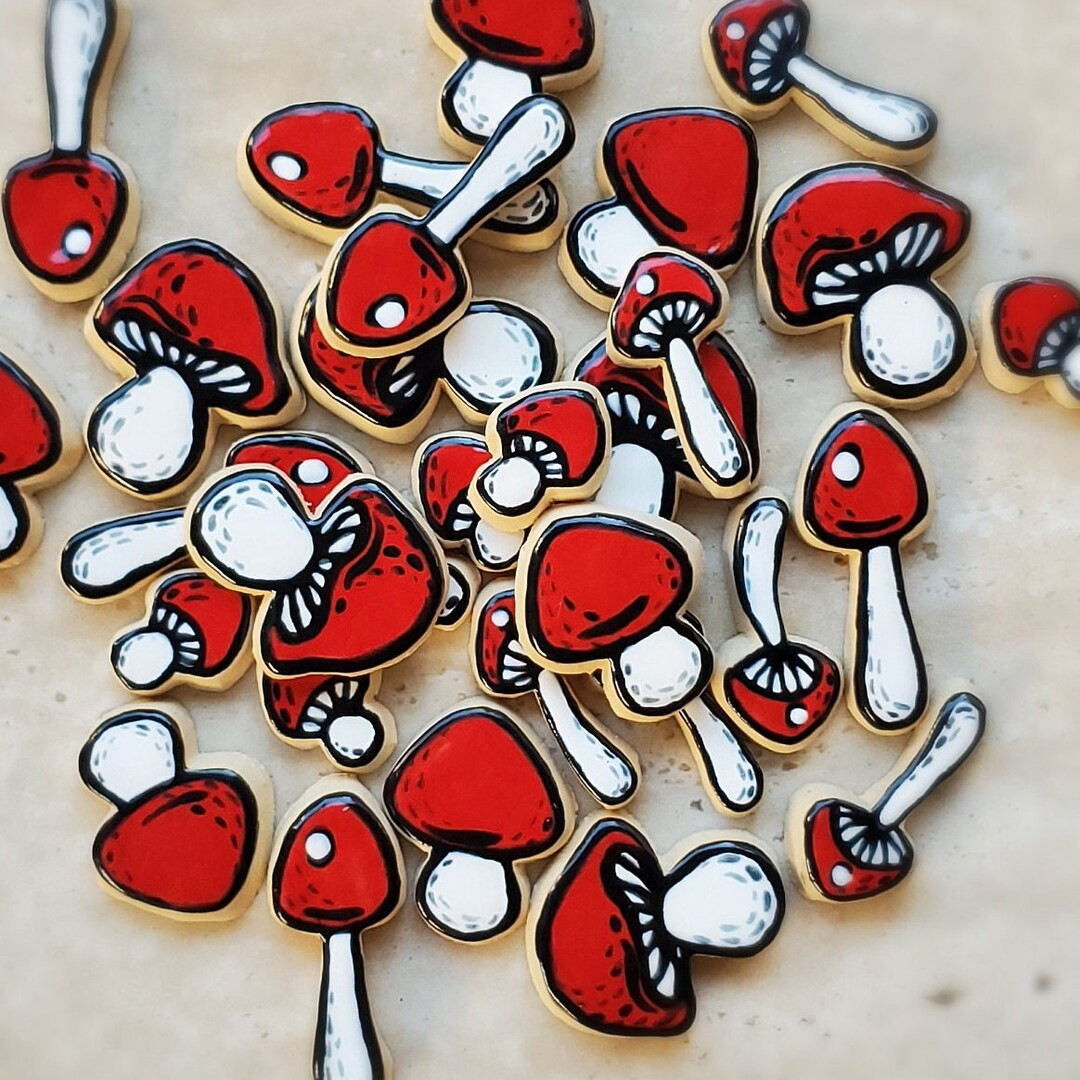 Mini Red Mushrooms, Mini Mushroom Ceramic Tiles for Mosaic Art, Ceramic Mini Tiles, Mosaic Tiles ... | Etsy (US)