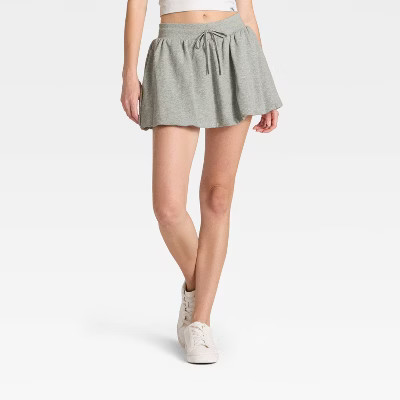 Women's French Terry Bubble Skort - JoyLab™ Heathered Gray XL | Target