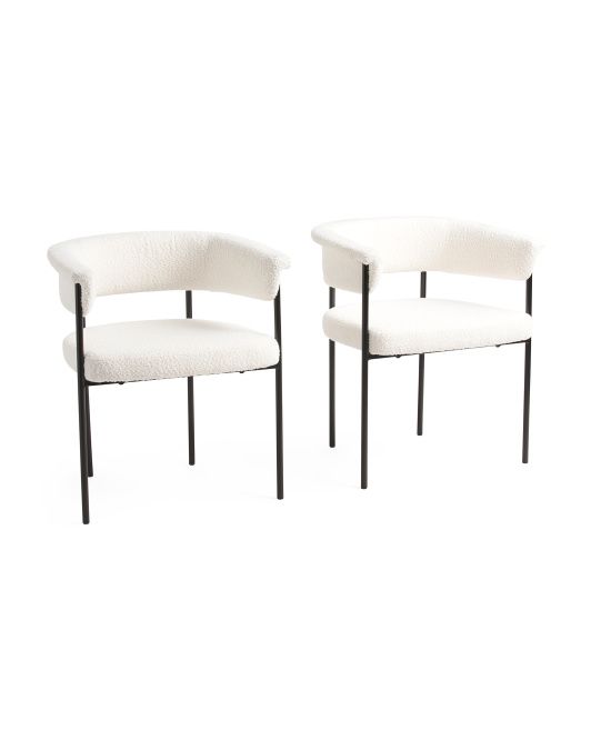 Set Of 2 Rounded Back Dining Chairs | TJ Maxx