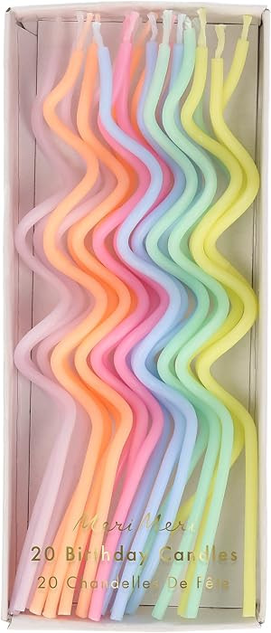 Meri Meri Swirly Tall Cake Candles (Pack of 20) | Amazon (US)