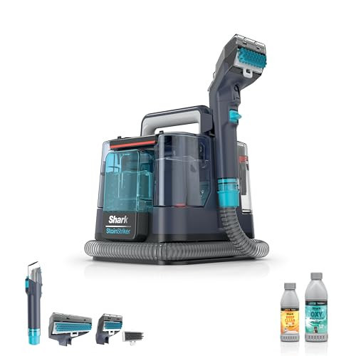 Shark StainStriker Portable Carpet, Upholstery & Area Rug Cleaner, XL Tool & Self-Cleaning, Stain & Odor Remover, Perfect for Car Interior, 3 Cleaning Tools & Cleaning Solution, Royal Purple, PX225BRN | Amazon (US)