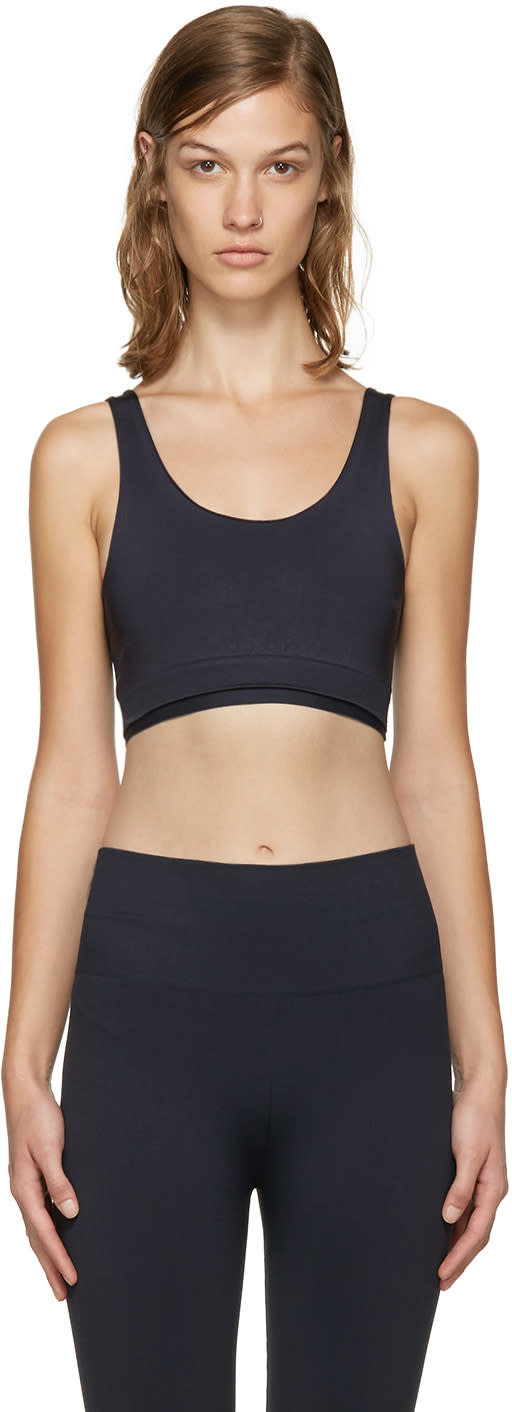 A.p.c. X Outdoor Voices Navy Seamless Bra | SSENSE