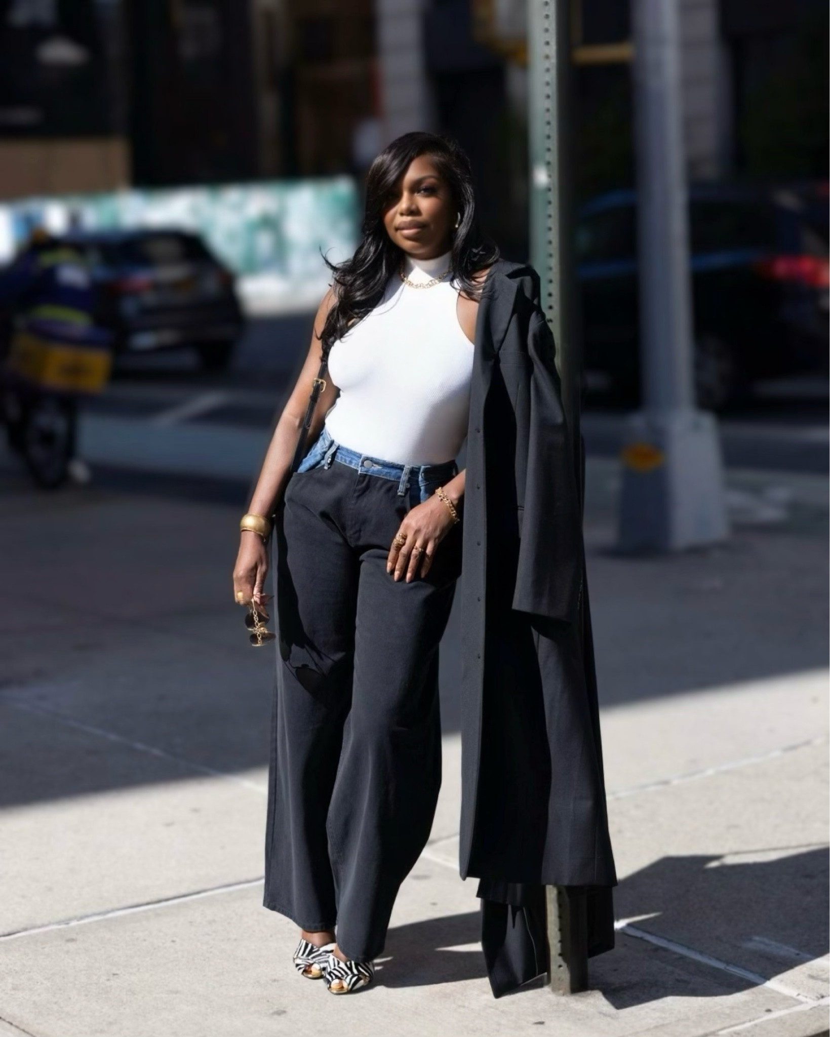 A classic look with a pop of print. 

#LTKStyleTip #LTKOver40