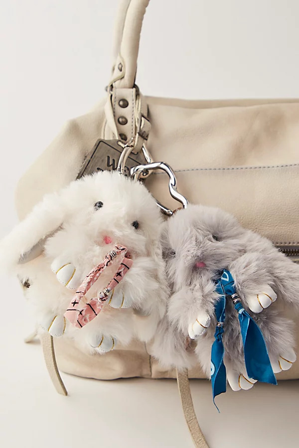 Fluffy Rabbit Bag Charm | Free People (Global - UK&FR Excluded)