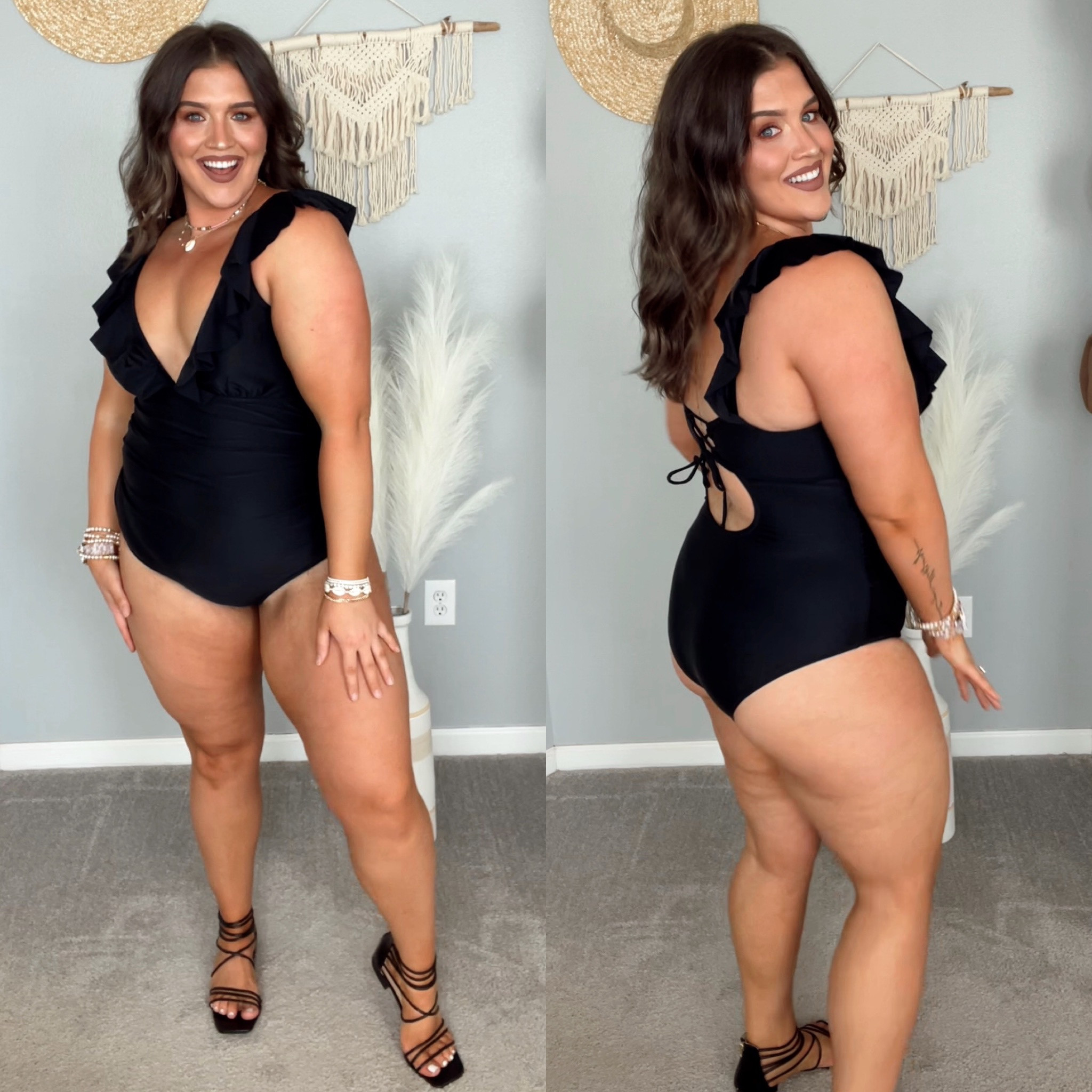 Midsize Amazon ruffle one piece swimsuit 🏝️🌊✨ 
Size: XL 
#midsizeoutfits #vacationstyle #beachwear #beachstyle #vacationoutfit #onepieceswimsuit #swimwear #affordablefashion #styleinspo #resortwear #sandals #coastal 

#LTKcurves #LTKFind #LTKswim