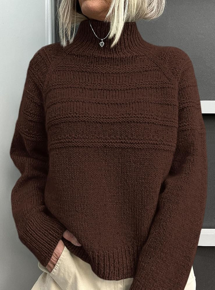 PRETTYGARDEN Women's Turtleneck Sweaters 2025 Fall Chunky Knit Pullover Long Sleeve Jumper Tops T... | Amazon (US)