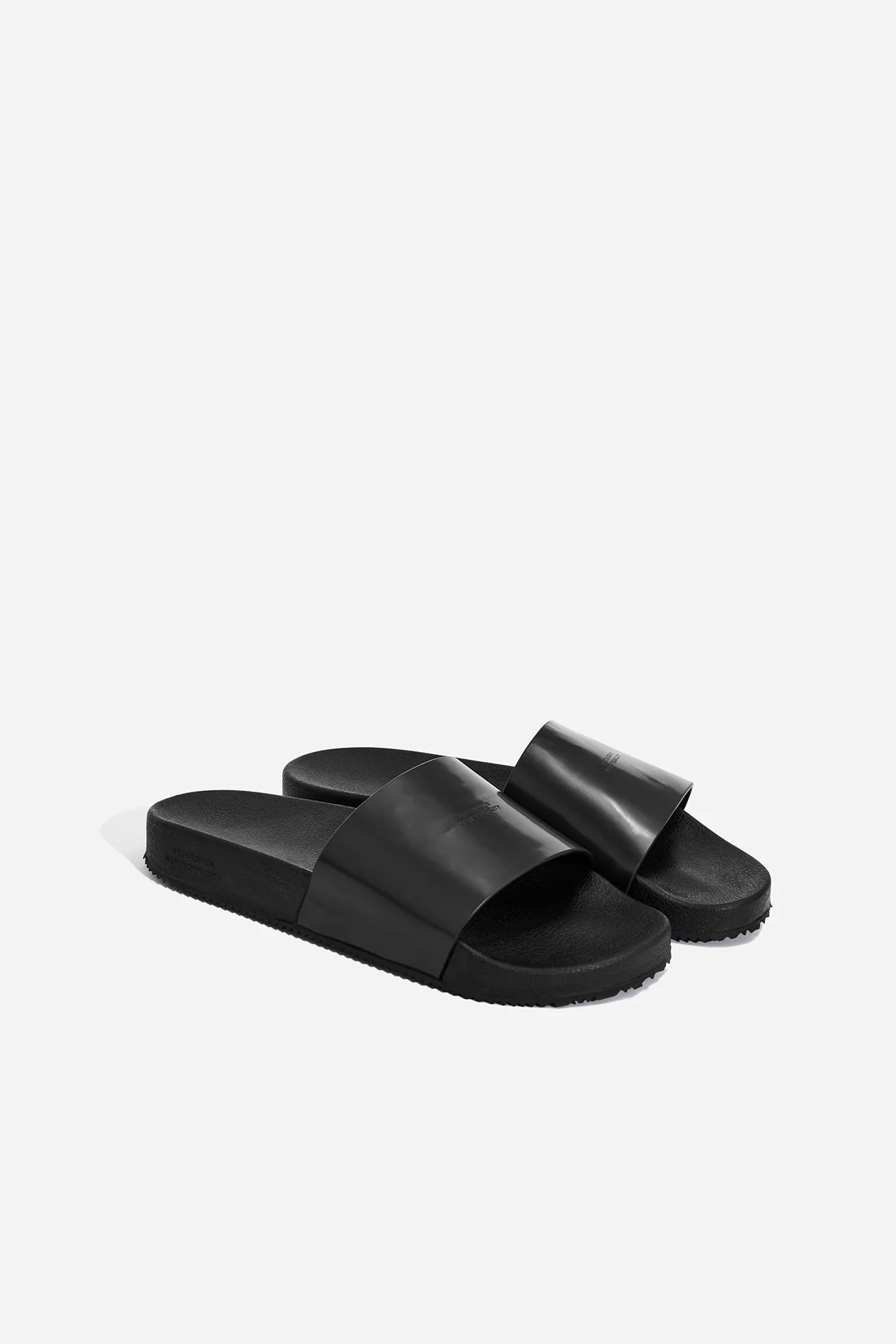 Banya Leather Slides Black | Saturdays Surf LLC