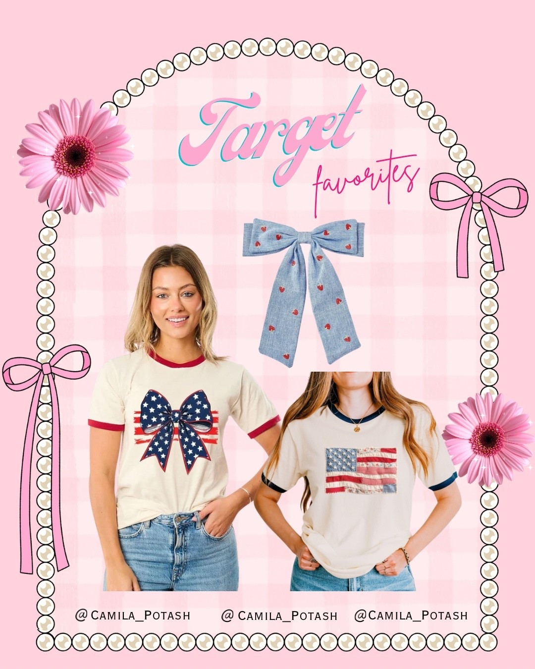 The patriotic graphic tees are officially my weakness lately 🇺🇸🎀 These Target finds are giving cute small-town summer, fireworks night, iced coffee runs, and all the girly Americana vibes without trying too hard. I also could not pass up that denim bow… it’s SO cute for summer outfits. ❤️💙

Perfect pieces for Memorial Day, Fourth of July, country concerts, summer vacations, BBQs, and casual everyday outfits. Affordable, comfy, and easy to style with denim shorts, sneakers, sandals, or bows ✨

Everything is linked on my LTK 🤍 Which tee would you wear first?

#TargetStyle #TargetFinds #PatrioticStyle #FourthOfJulyOutfit #AmericanaStyle #GraphicTee #SummerStyle #CasualOutfits #LTKFashion #TargetFashion #RedWhiteAndBlue #CountryConcertOutfit #CuteSummerOutfits #MemorialDayStyle #EverydayFashion #AffordableFashion #SummerOOTD #BowTrend #GirlyStyle #FashionFinds

patriotic graphic tee, Fourth of July outfit ideas, Americana fashion, cute summer outfits, Target fashion finds, casual summer style, country concert outfit, patriotic outfit inspiration, red white and blue fashion, trendy graphic tees, affordable summer fashion, denim bow trend, girly summer aesthetic, LTK outfit inspo, everyday summer outfits

#LTKootd #LTKSeasonal #LTKmomlife