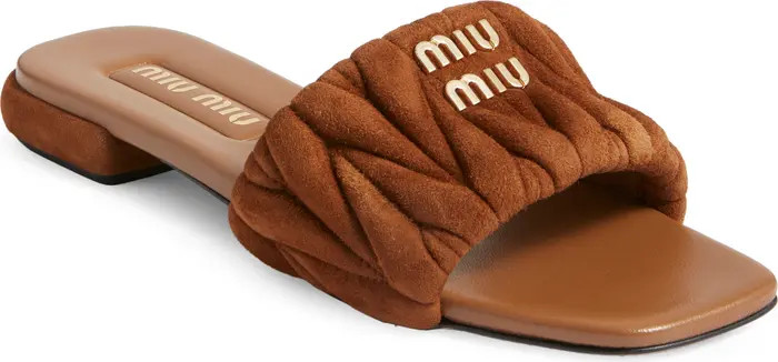 Matelassé Slide Sandal (Women) | Nordstrom