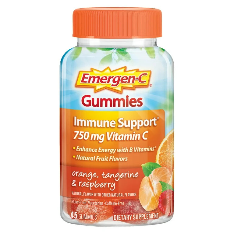 Emergen-C Adult Vitamin C Immunity Supplement Gummies, Fruit Flavors, 45 Ct | Walmart (US)