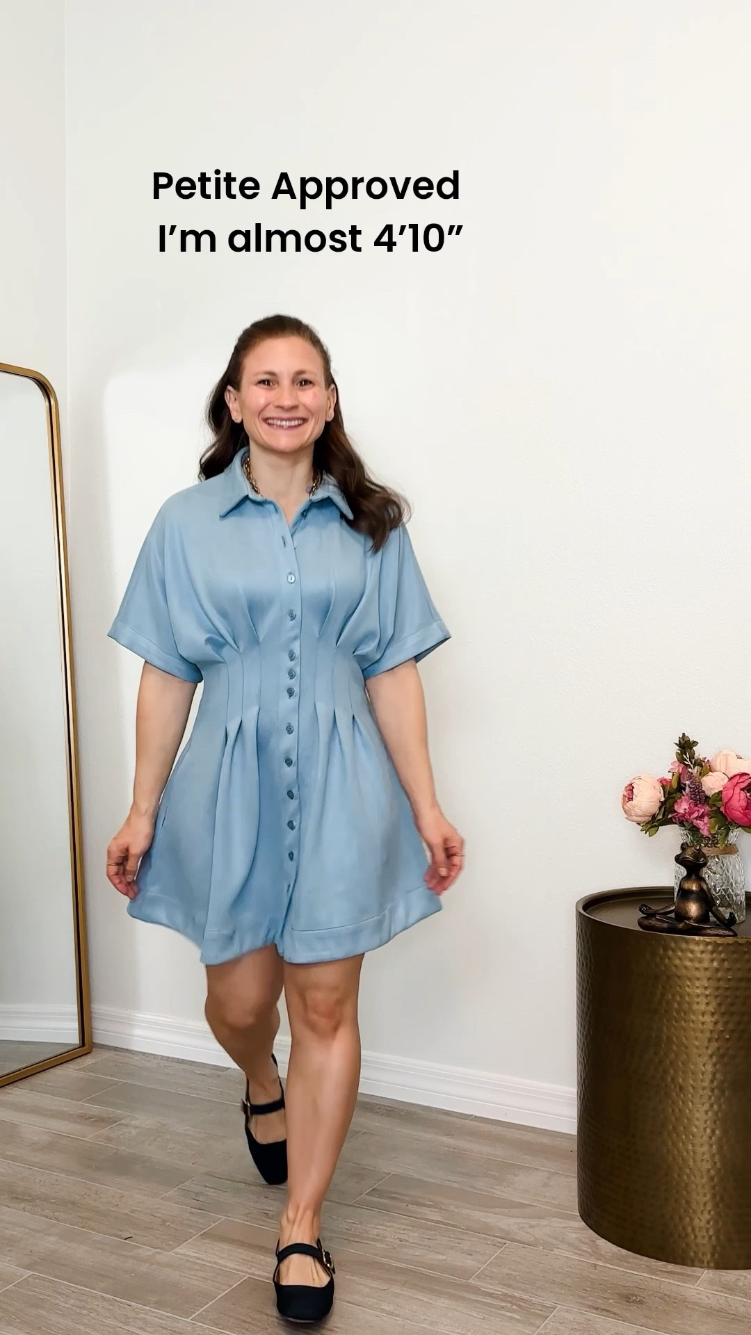 Long work day; business casual comfy velvet dress version of a popular styled dress. This style is available in many different colors and patterns and of course petite sizes. I’m 4’10” wearing my true size petite XS — I added a link to all the Tobie dress styles 

#LTKPetite #LTKSpringSale #LTKWorkwear