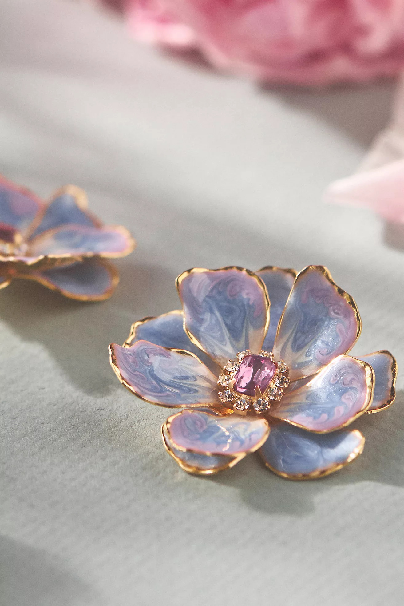 The Pink Reef Hand-Painted Earrings | Anthropologie (US)