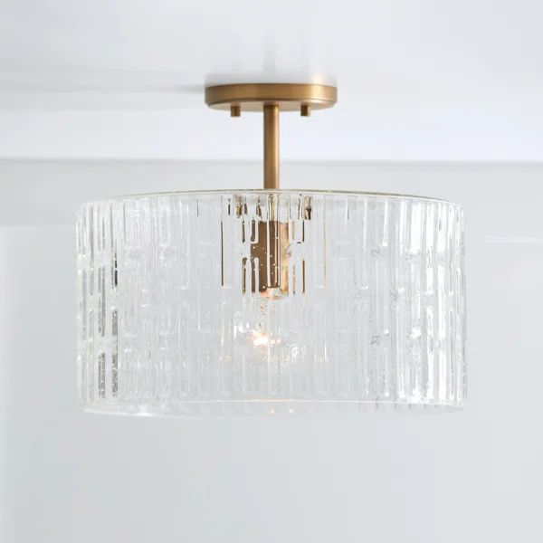 Stalnaker 1 - Light Brass Drum Pendant | Wayfair North America