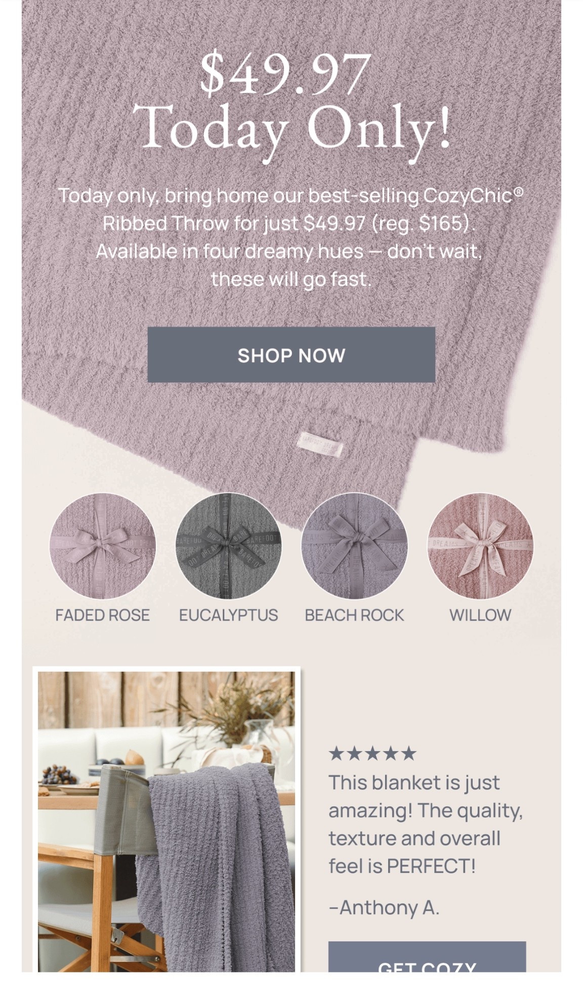 Barefoot dreams blankets on sale!!! 💖 $49 and would make great Christmas gifts!! 

#LTKSaleAlert #LTKHome #LTKFindsUnder50