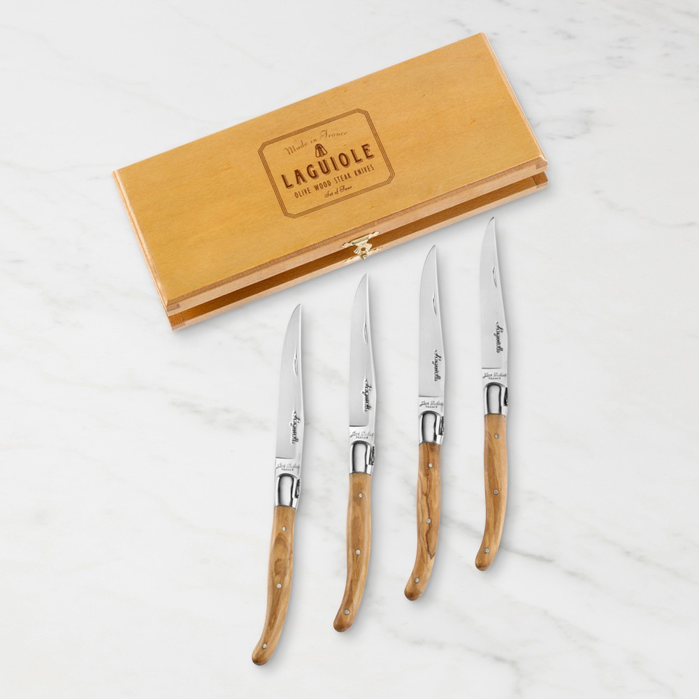 Jean Dubost Laguiole Olivewood Steak Knives Set | Williams-Sonoma