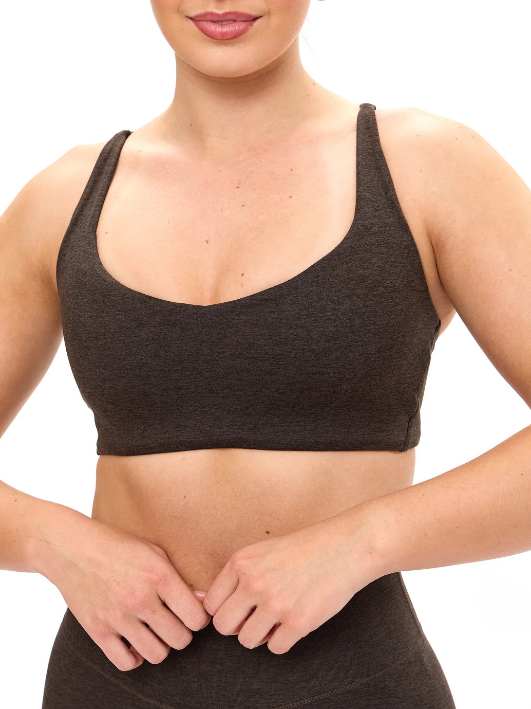 Dream Heathered Sports Bra - Cold Brew | Buffbunny Collection