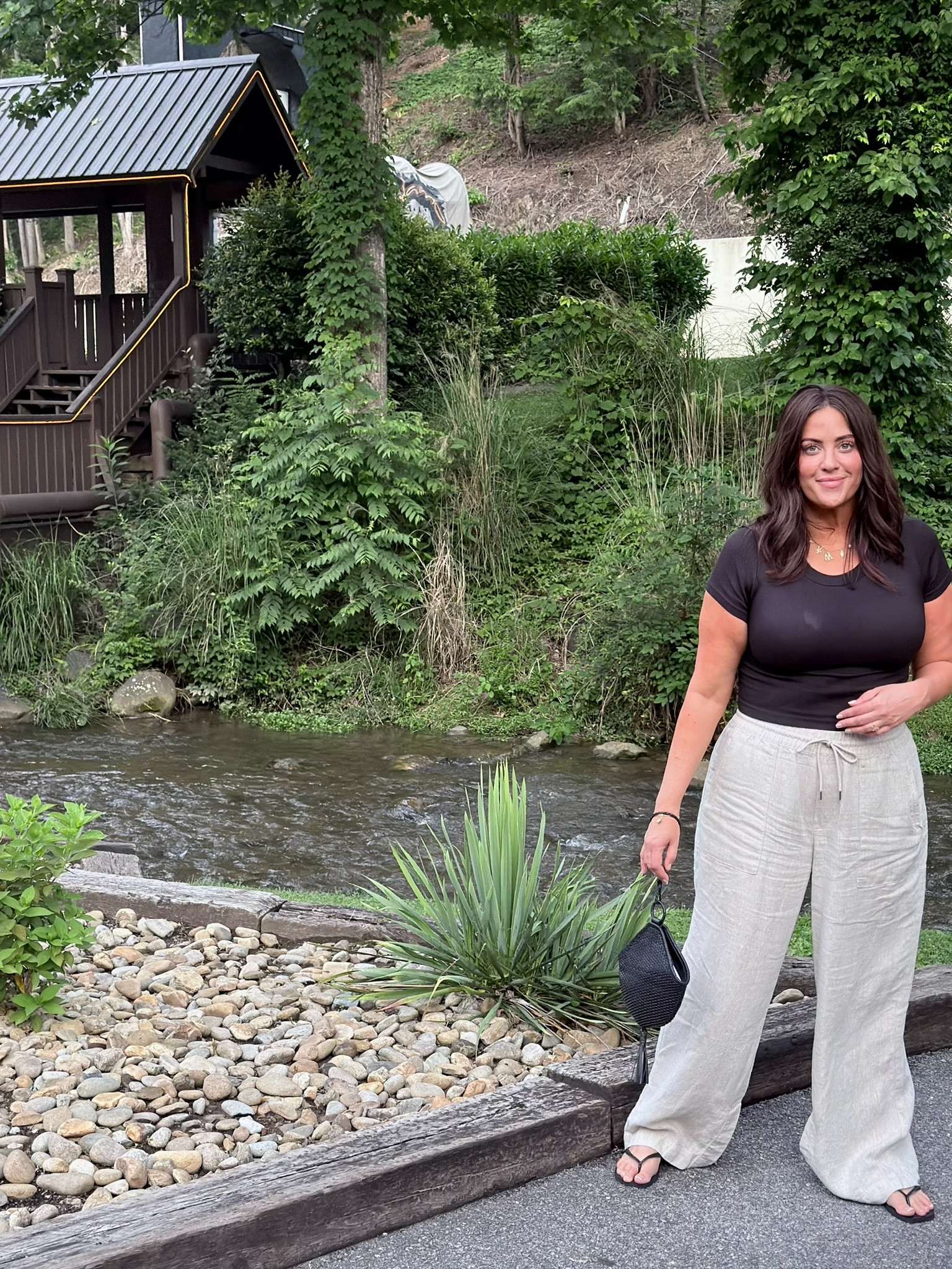 Me and a pair of Athleta linen pants are like bread and butter. This color is the best and easiest to wear. I’m in true size. They run a little big. Great for travel as they are light and dry so fast! Havianas square toe were sold out everywhere but in stock at Nordstrom!