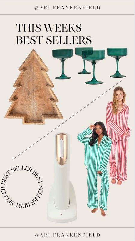 This past weeks top sellers! Christmas pjs, wine opener, coupe glasses, & a wooden tree tray! #home #amazon #anthropologie #sale #wine #christmas #gift

#LTKhome #LTKfamily #LTKGiftGuide