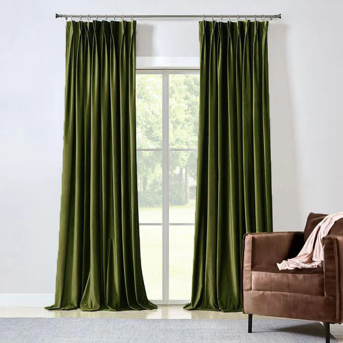 Vol Luxury Heavyweight Velvet Curtains Drapery Pleated | Homerilla