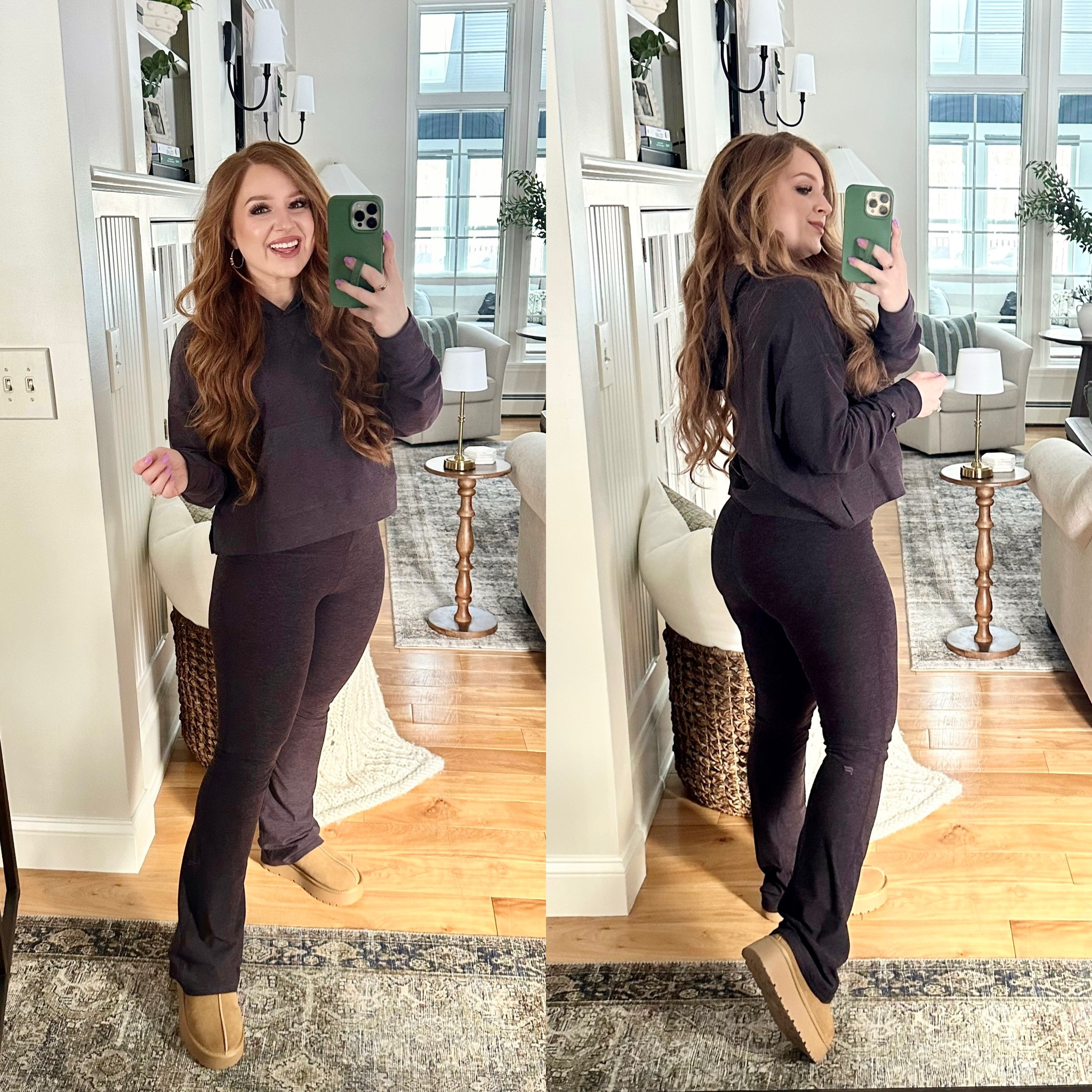 Fabletics set of the month! Both in size medium! Comfy mini flares with a cropped hoodie. Deep plum Heather color 



#LTKFindsUnder50 #LTKFitness #LTKActive