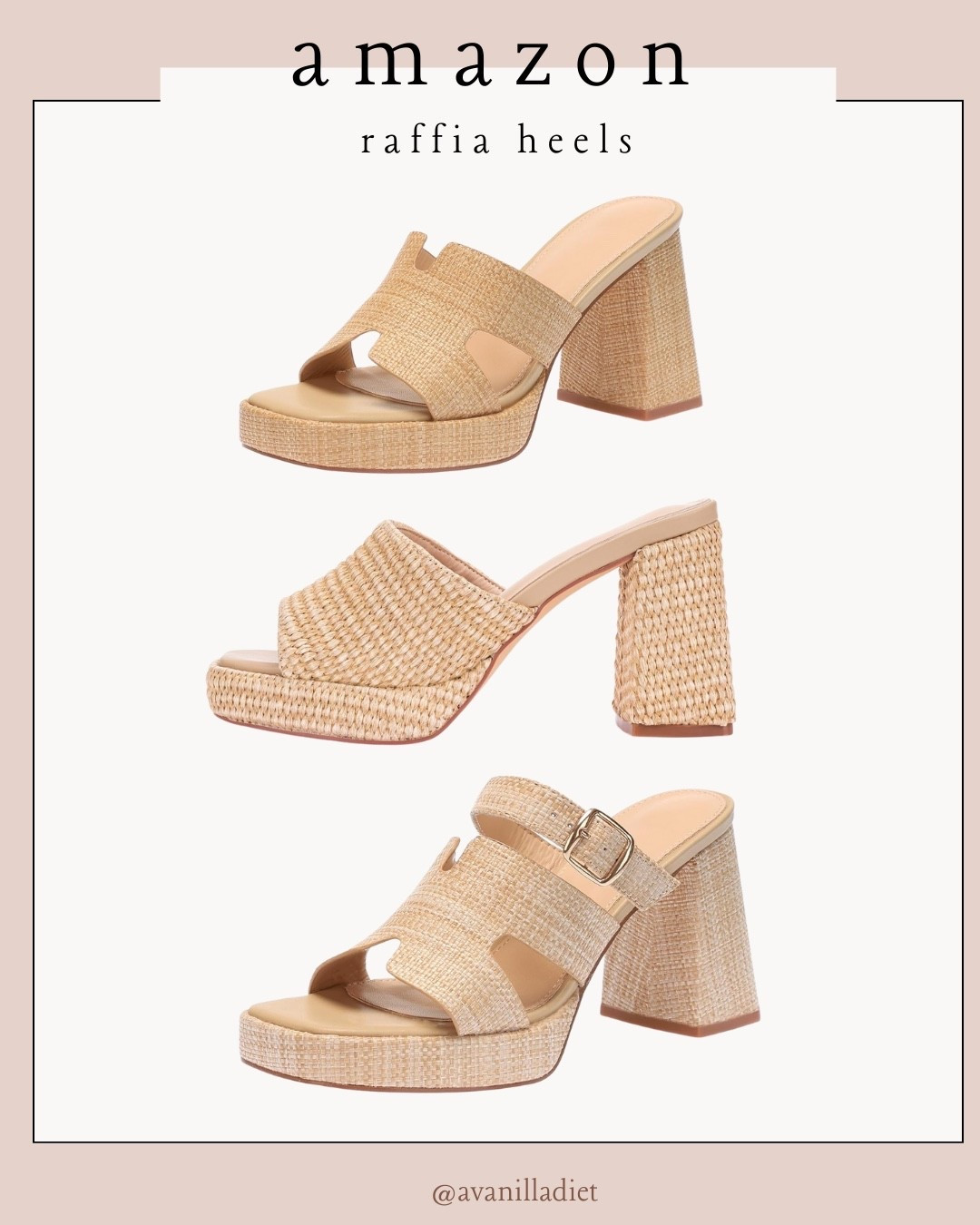 👡 Amazon raffia heels 👡
The perfect warm-weather heel — neutral, chic, and so easy to style ✨
#raffiaheels #amazonfashion #springstyle #summerstyle #ltkfashion #shoelover


#LTKSeasonal