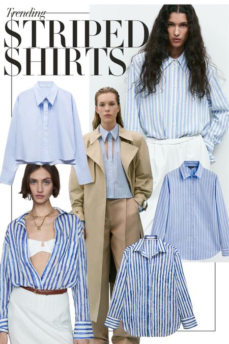 Everyone needs a stripe shirt in their wardrobe 💙🤍
Linen shirt | With nothing underneath shirts | Striped shirt | Summer layers | Holiday outfits | Victoria Beckham X Mango 

#LTKworkwear #LTKspring #LTKeurope