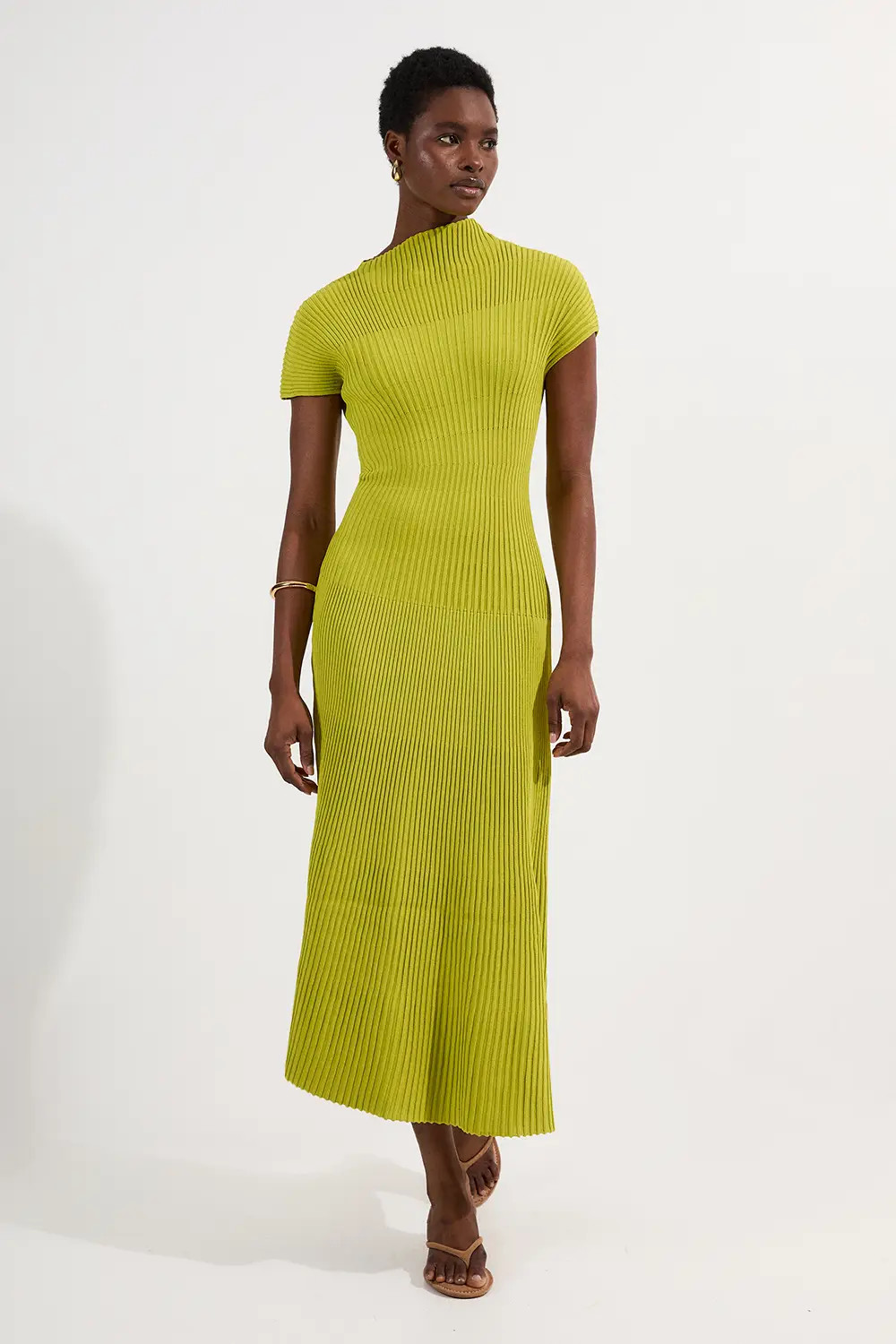 Stitch Detail Knit Midi Dress | Karen Millen
