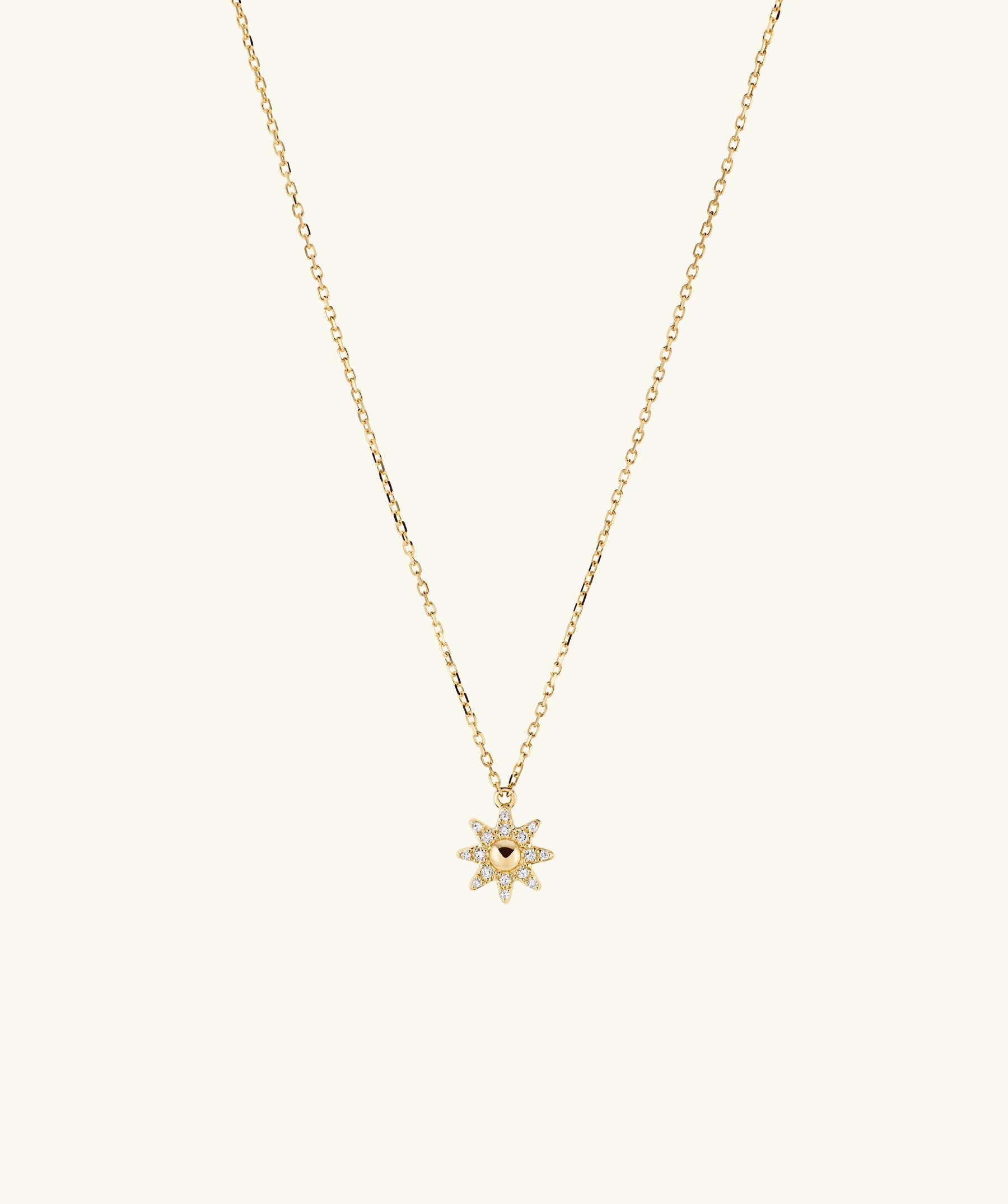 Pavé Diamond Sunburst Necklace | Mejuri Fine Crew