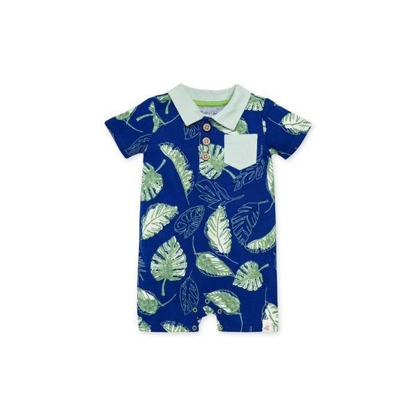Jungle Canopy Organic Baby Polo Romper | Burts Bees Baby