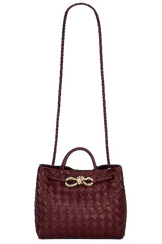 Bottega Veneta Small Andiamo Bag in Barolo & Muse Brass | FWRD | FWRD 