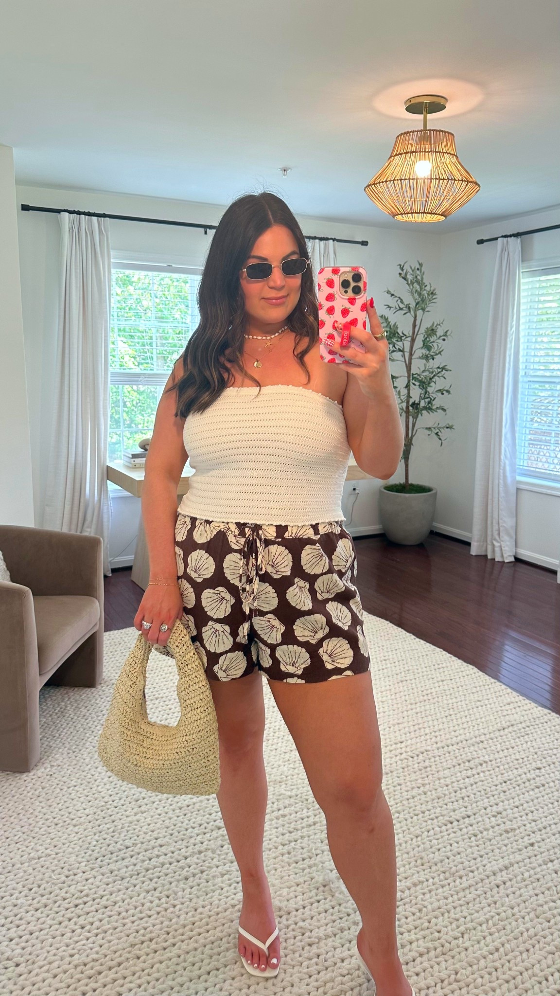 Midsize vacation outfit from Abercrombie! Love these linen shorts so much I may or may not have them in three colors now 😅 but this seashell print has to be my fav! Perfect for summer in general or vacation!

Shorts - size xl  *save with code AF15
top - size large *save with code AF15 
Heels - 9.5 wide 

Vacation outfit, vacation style, vacation fashion, Abercrombie, Abercrombie outfit, Abercrombie style, linen shorts, midsize, midsize outfit, resort wear, summer outfit, summer fashion 

#LTKSeasonal #LTKSummerEdit #LTKMidsize