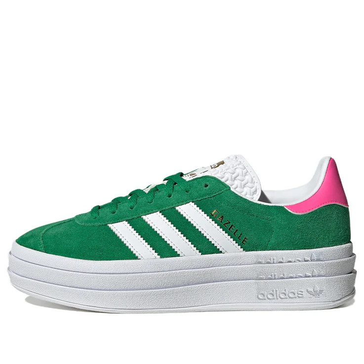 (WMNS) adidas Gazelle Bold 'Green Lucid Pink' IG3136 | KICKS CREW