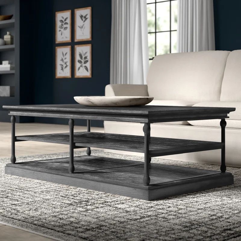Kyler Floor Shelf Coffee Table with Storage | Wayfair Professional