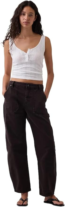 Gap Womens Slim Barrel Leg Pant | Amazon (US)