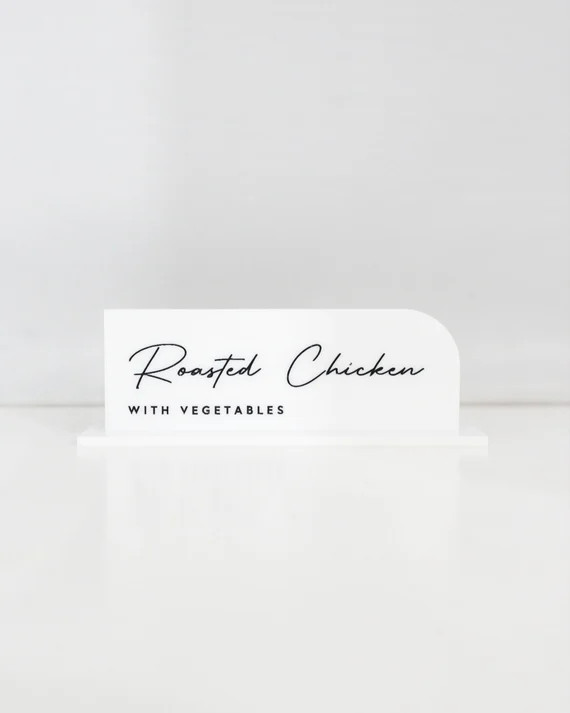 Wedding Food Station Sign • Buffet Sign • Arched •  Food Sign Wedding • Acrylic Luxury... | Etsy (US)