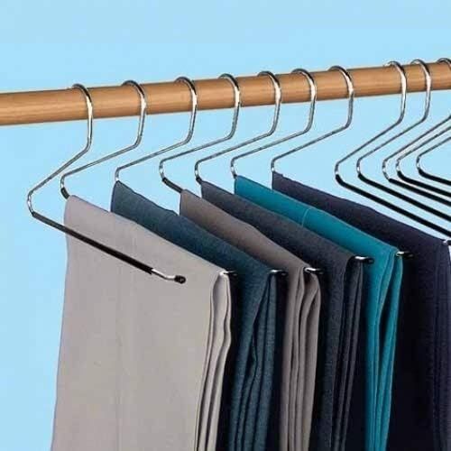 LavoHome Premium 12 Piece Set Slacks Hangers Black Chrome Open Ended Pants Easy Slide Organizers | Amazon (US)