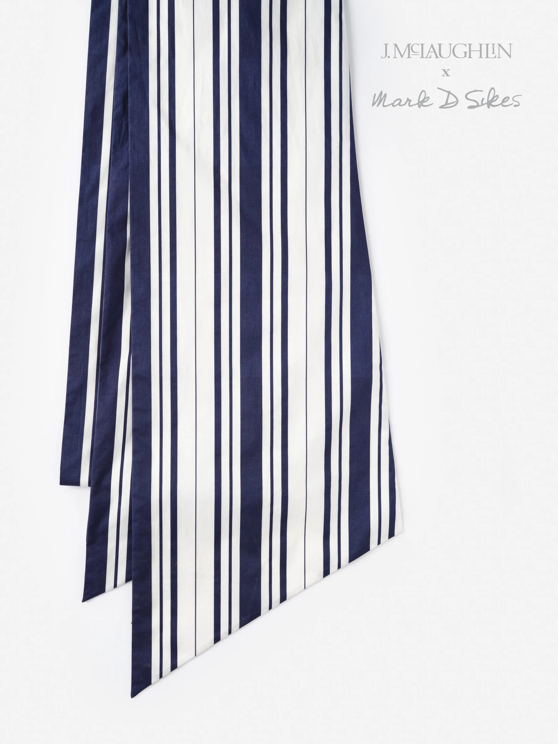 White/Navy Mariner Stripe Donna Scarf | Women's Scarves | J.McLaughlin | J.McLaughlin