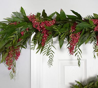 Fresh Bay Leaf &amp; Pepperberry Garland | Pottery Barn (US)