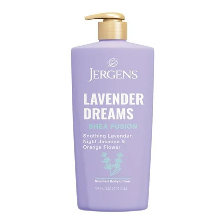 Jergens Shea Fusion Lavender Dreams Scented Body Lotion, Moisturizer for Dry Skin, 14 fl oz | Walmart (US)