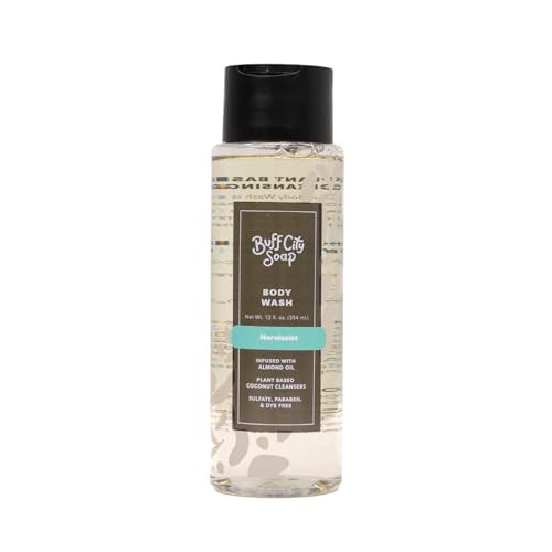 Buff City Soap Plant-Based Body Wash - Coconut Cleansers & Almond Oil Infused. Gentle & Rich Non-Drying Lather. Helps Reduce Moisture Loss & Supports Natural Skin Barrier - Narcissist, 12 floz | Amazon (US)