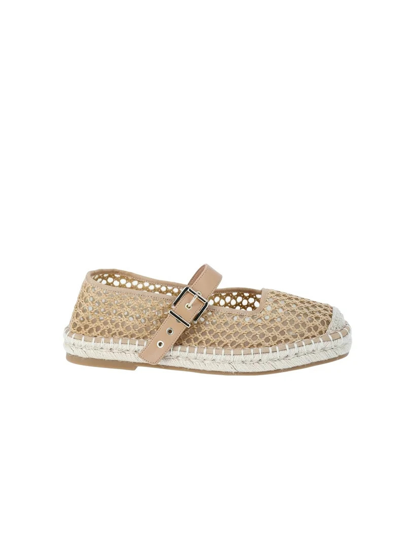 Time and Tru Women's Espadrille Mary Jane Flats | Walmart (US)