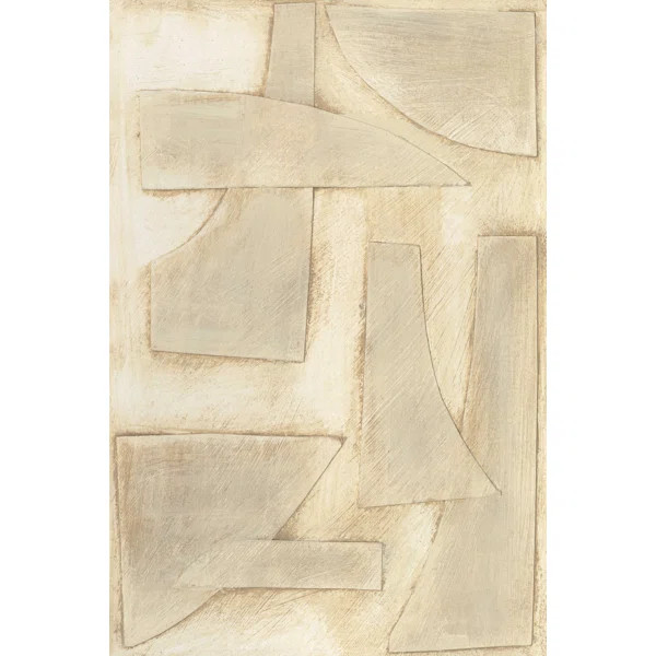 Buff Abstract Shapes I On Canvas by Regina Moore Print | Wayfair North America