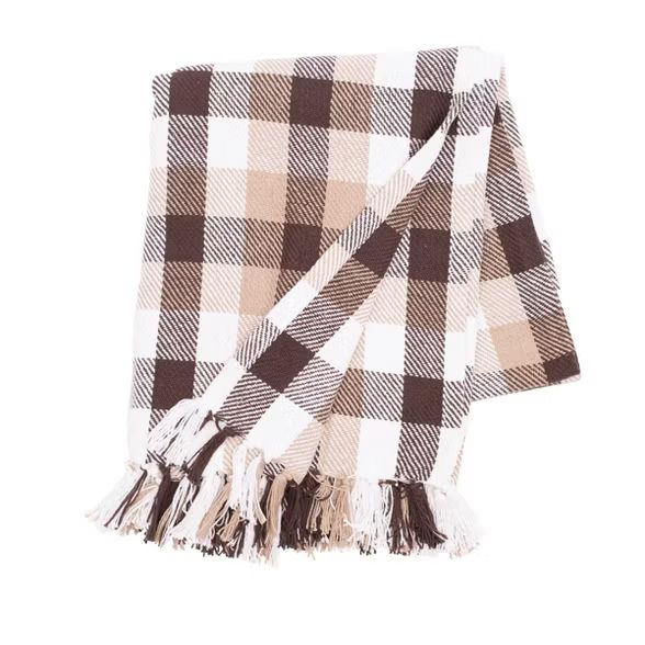 C&F Home Dunmore Plaid Cocoa Woven 50" x 60" Throw Blanket | Target