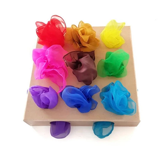 Sensory Scarves  Play Silks  Rainbow Scarfs  Set of 6 | Etsy | Etsy (US)