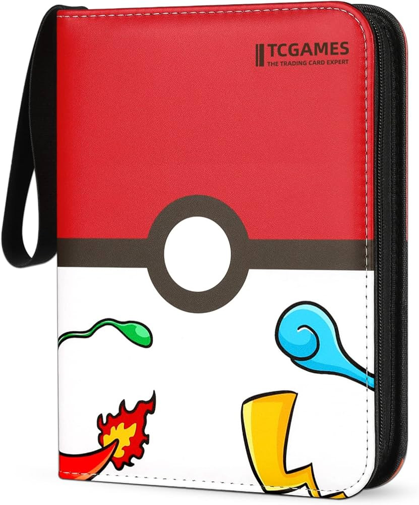 Tcgames Card Binder 4-Pocket, 440 Pockets Card Holder with 55 Sleeves Red | Amazon (US)