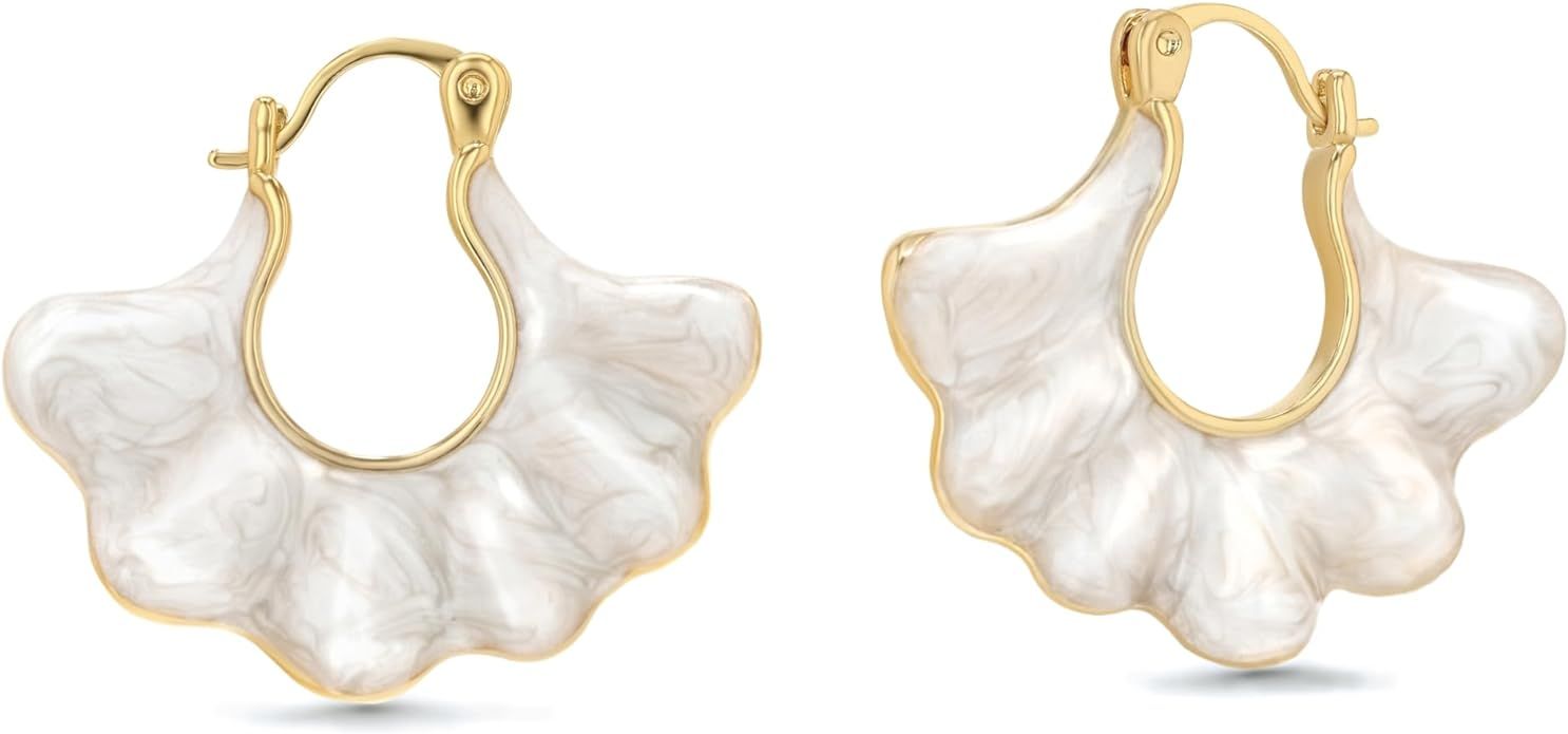 Statement Earrings for Women, Gold Dangle Earrings, Gold Statement Earrings, Pearl Earrings, Gold... | Amazon (US)