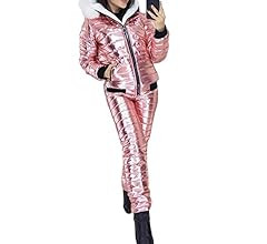 Women's Two Pieces Ski Suits Jumpsuits Outdoor Sports Snowsuit Waterproof Windproof Rain Snow Hoo... | Amazon (US)