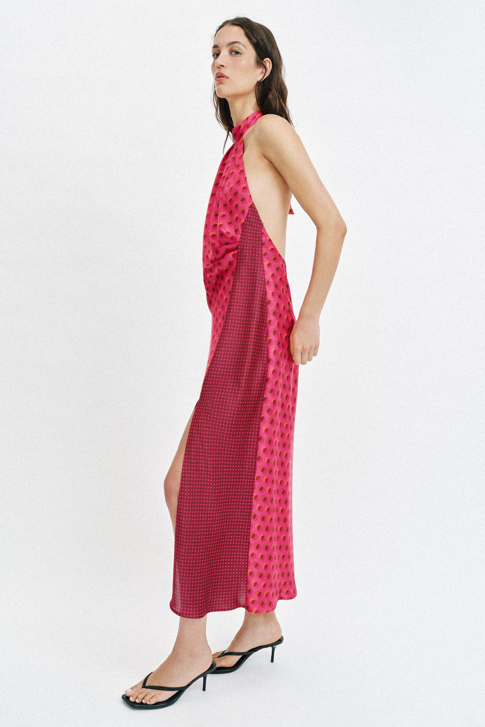MIDI HALTER NECK DRESS | Zara US